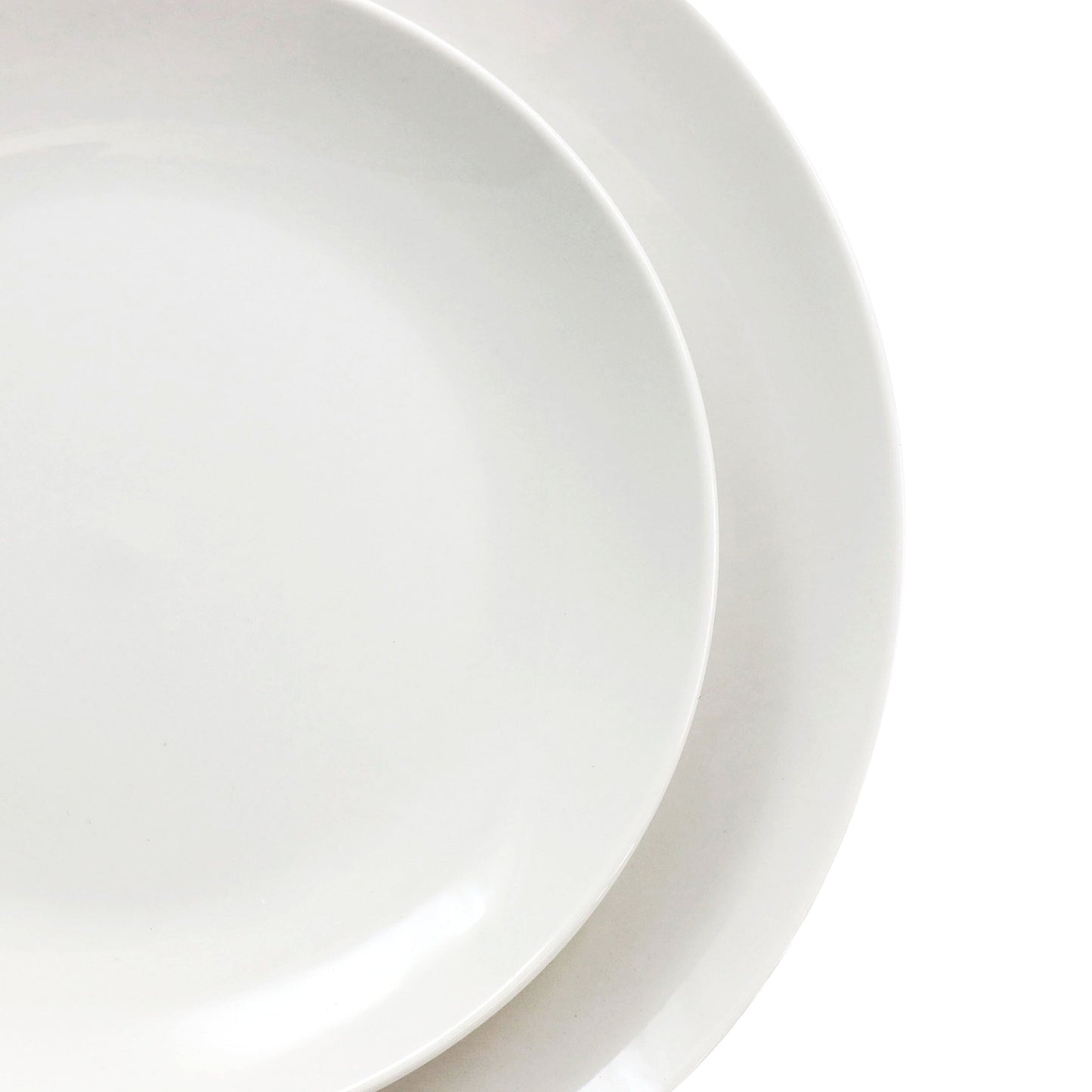 16 Piece Double Bowl Dinnerware Set in Porcelain