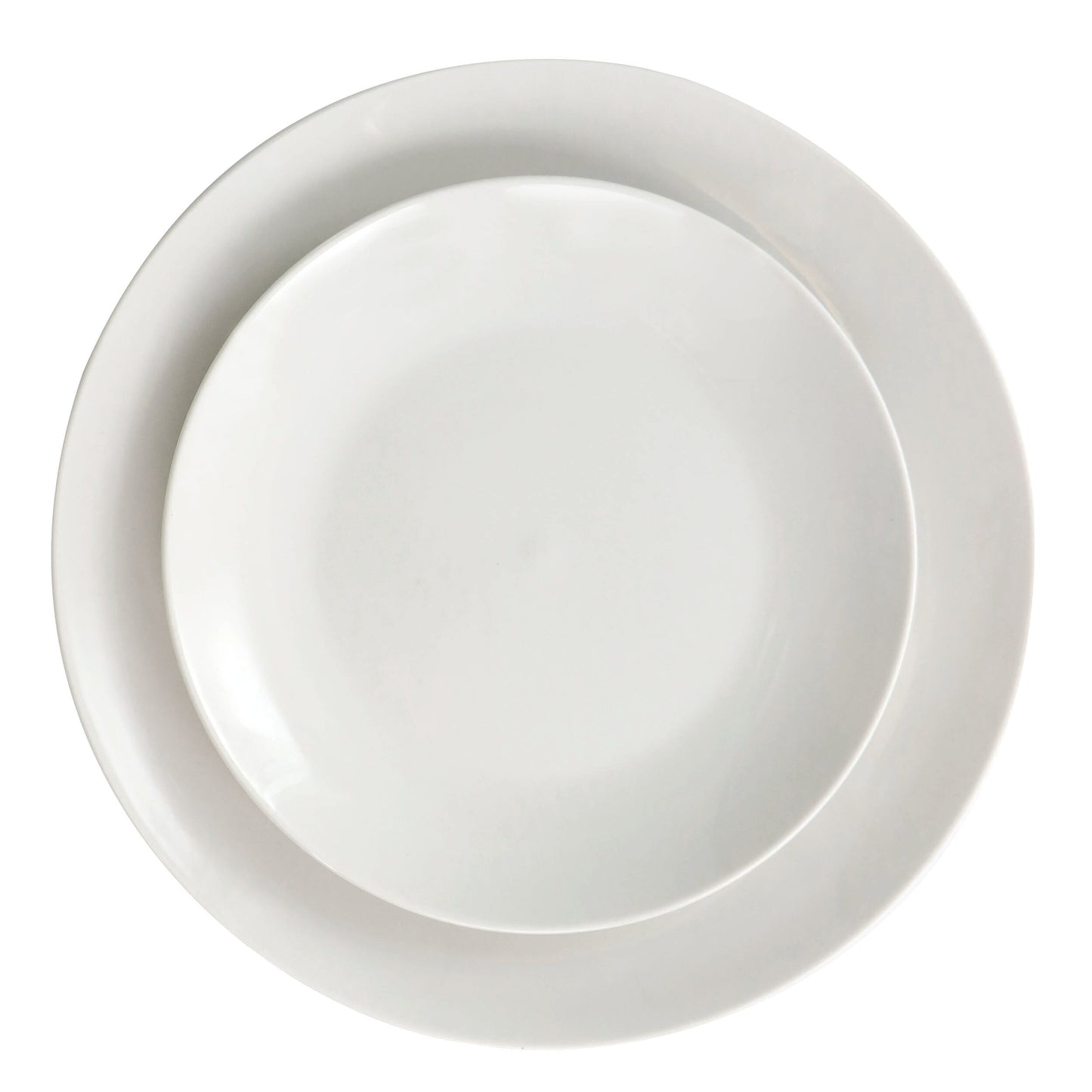 16 Piece Double Bowl Dinnerware Set in Porcelain