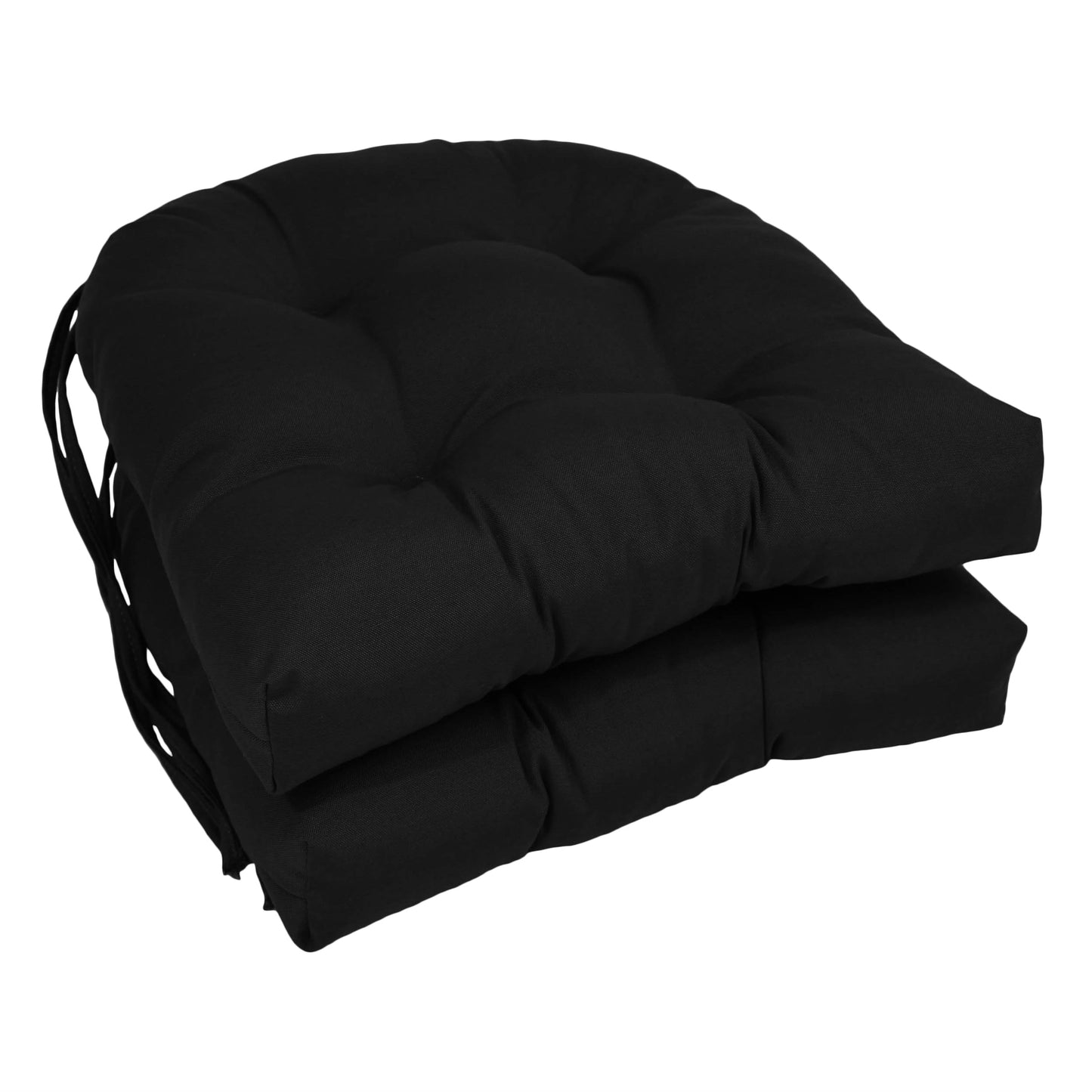 16-inch U-Shaped Indoor Twill Chair Cushions (Set of 2, 4, or 6) - 16 x 16