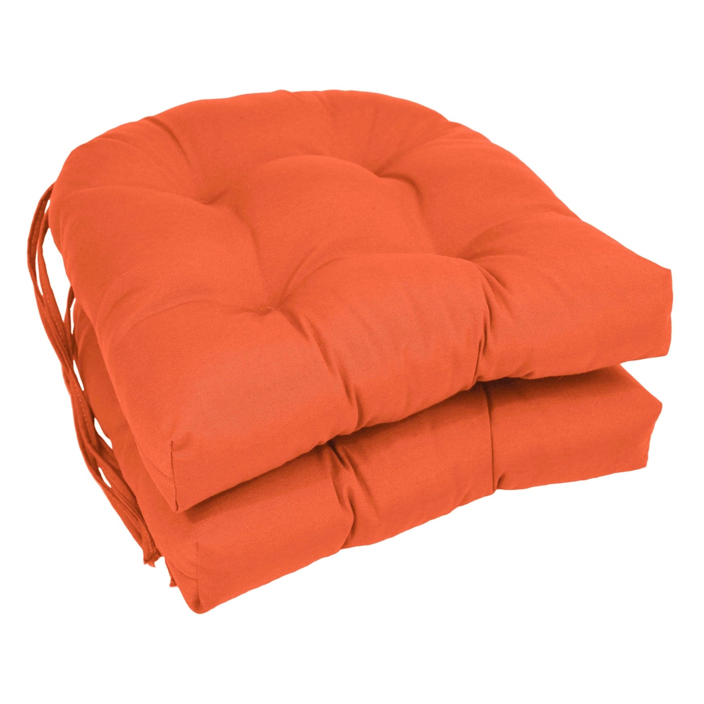 16-inch U-Shaped Indoor Twill Chair Cushions (Set of 2, 4, or 6) - 16 x 16
