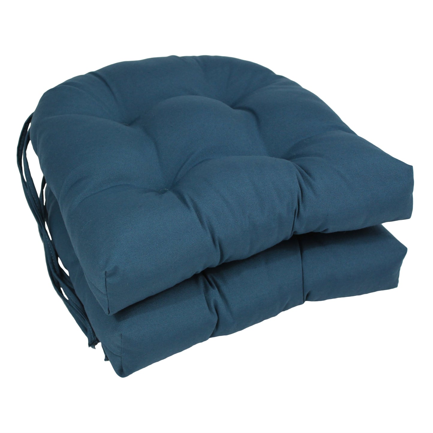16-inch U-Shaped Indoor Twill Chair Cushions (Set of 2, 4, or 6) - 16 x 16