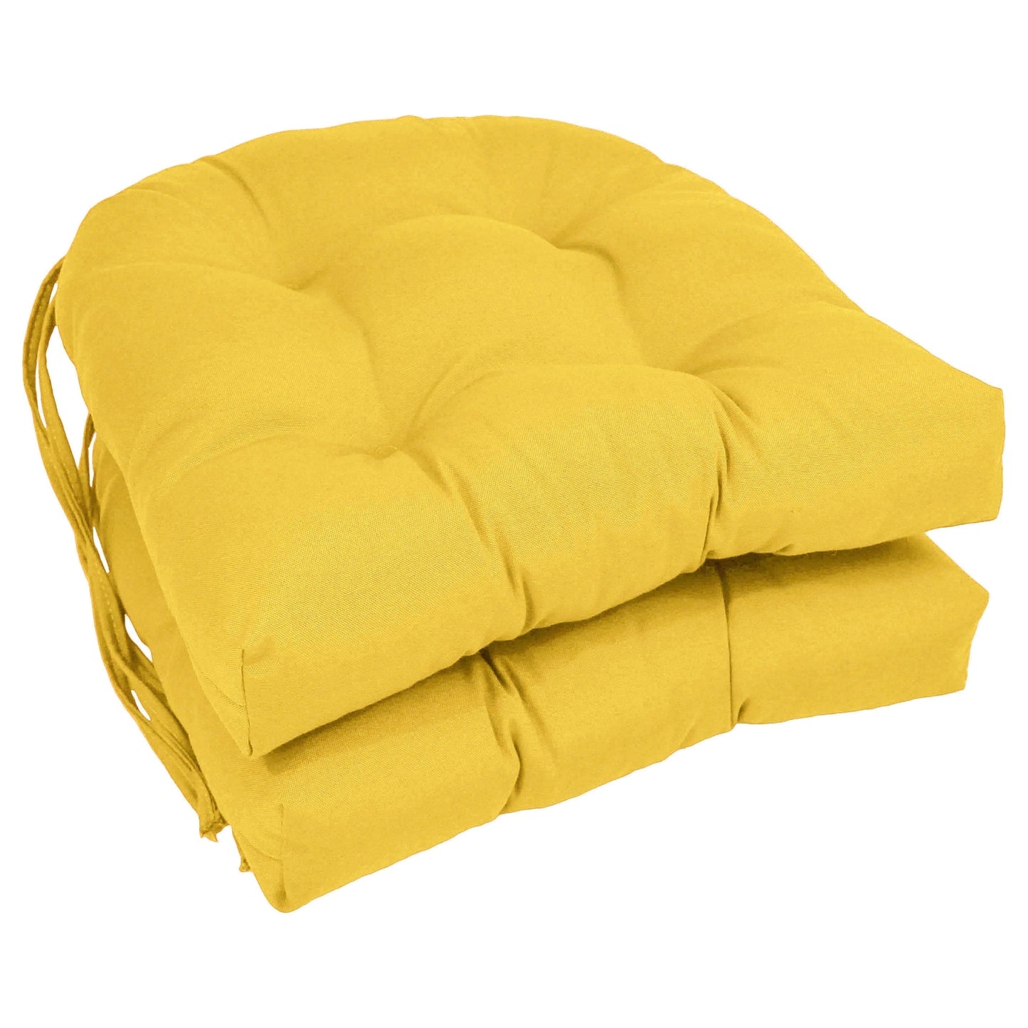 16-inch U-Shaped Indoor Twill Chair Cushions (Set of 2, 4, or 6) - 16 x 16