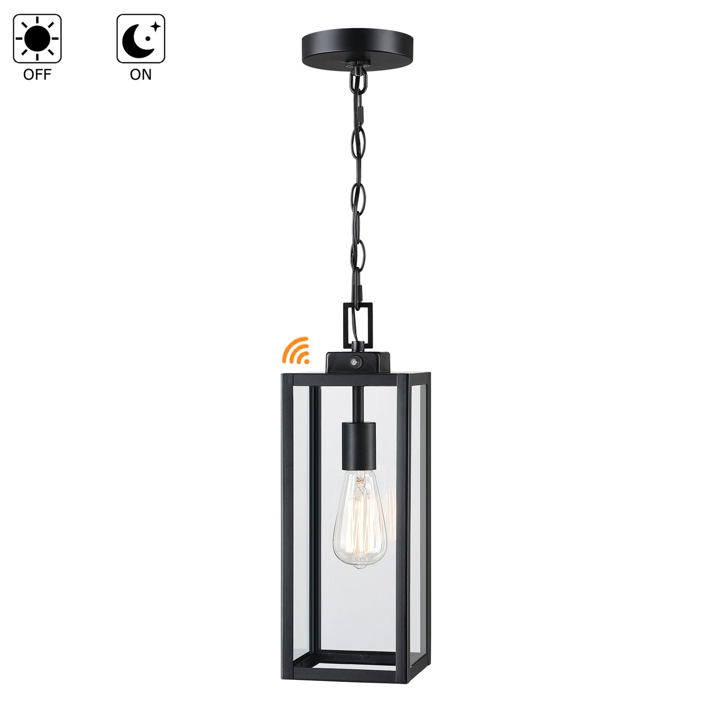 17 H 1-Light Outdoor Hanging Lantern Pendant Light-Dusk to Dawn could be chosen