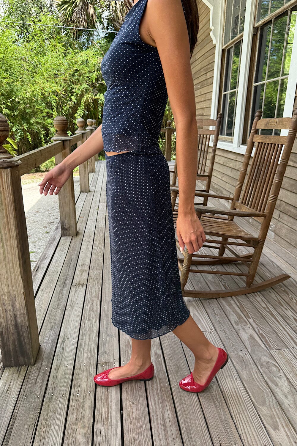 Sephira Polka Dots Midi Skirt