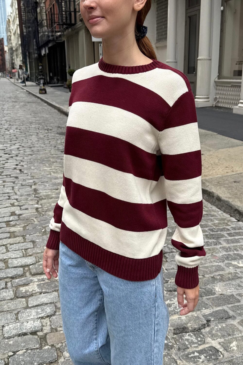 Brianna Cotton Thick Stripe Sweater