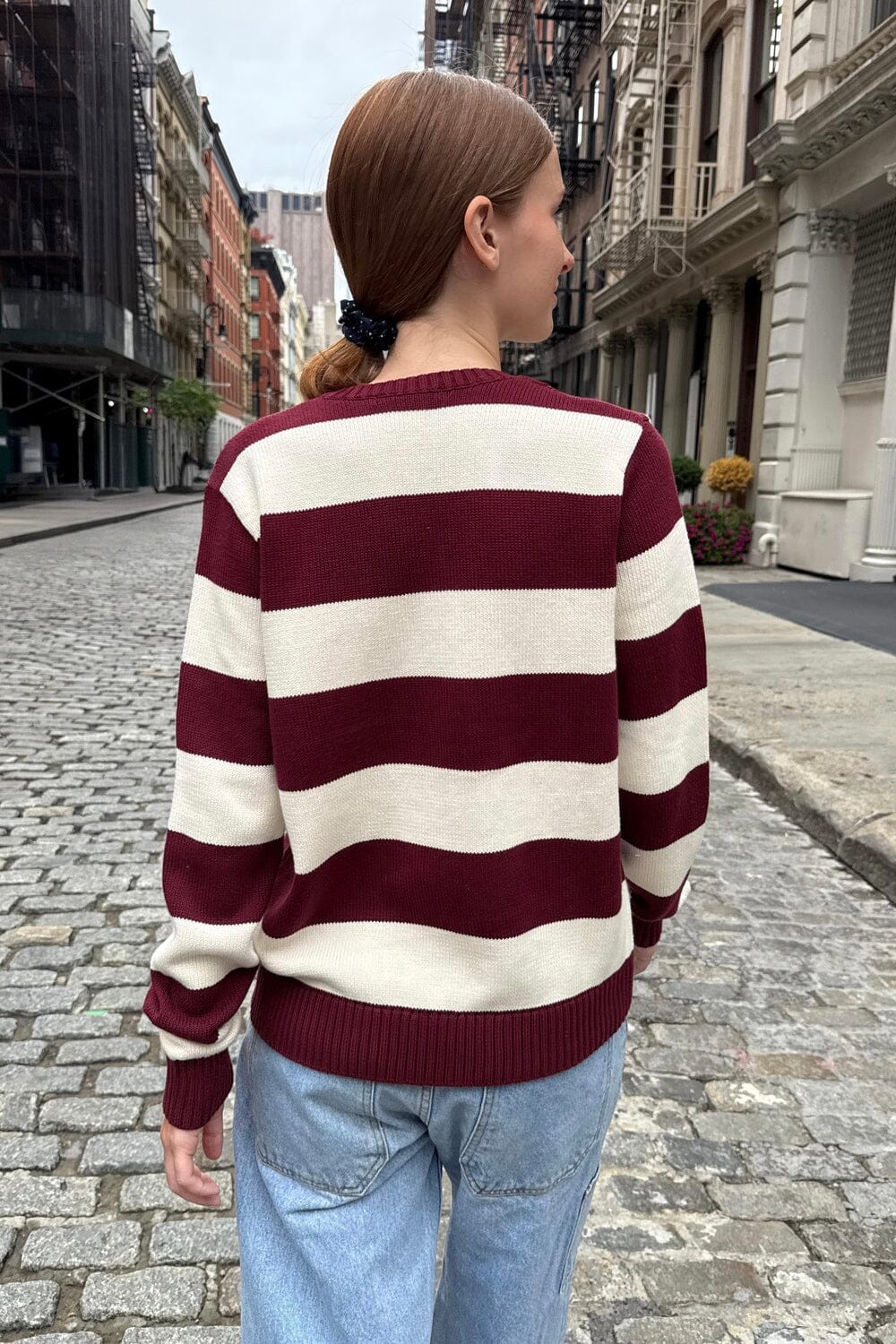 Brianna Cotton Thick Stripe Sweater