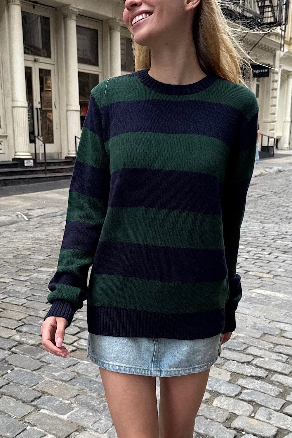 Brianna Cotton Thick Stripe Sweater