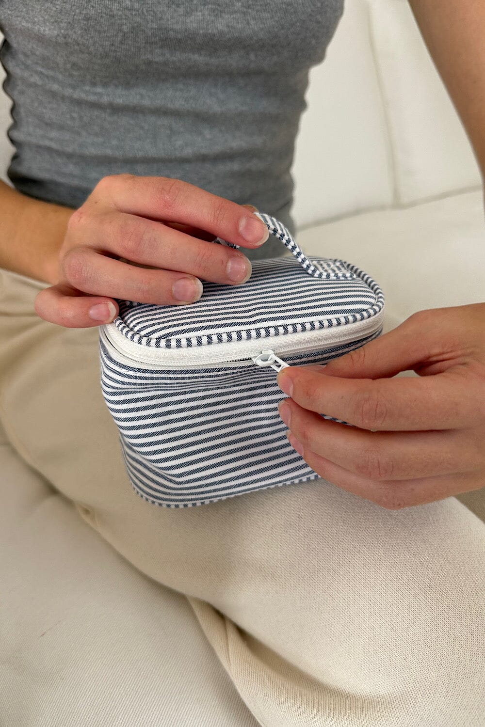 Stripes Makeup Bag