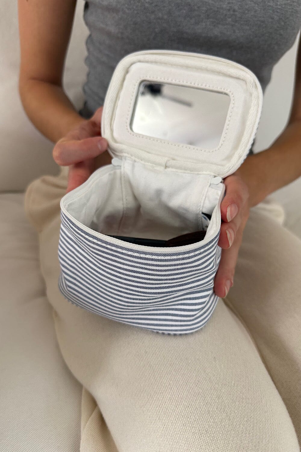 Stripes Makeup Bag