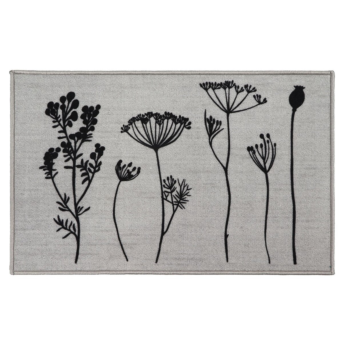 Wool Effect Wildflowers Kitchen Mat or Runner Rug