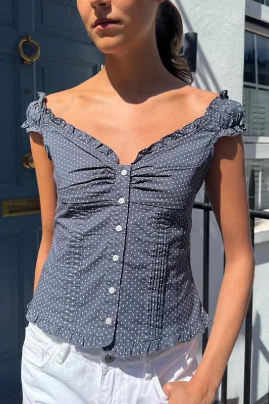 Elena Polka Dot Top