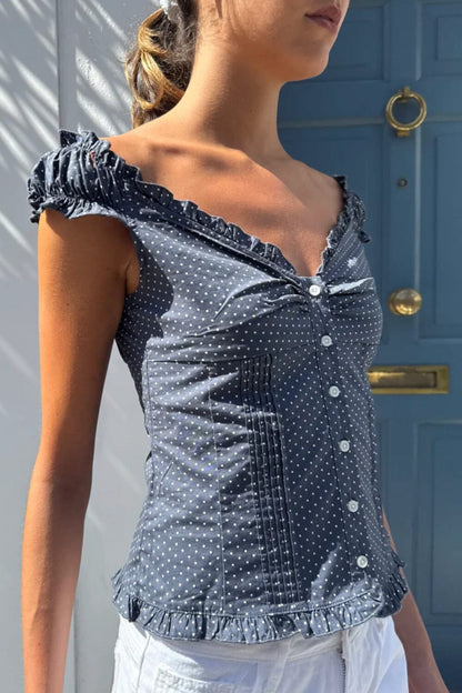 Elena Polka Dot Top