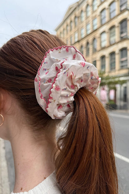 Floral Frill Scrunchie