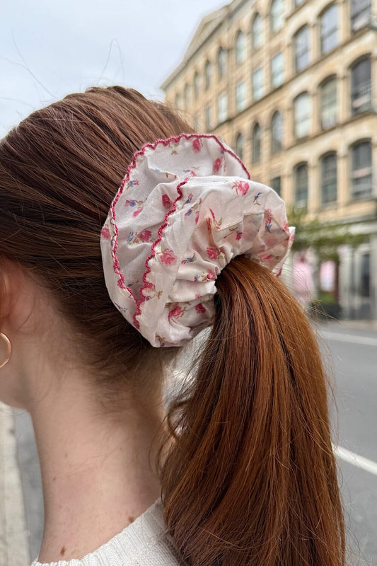 Floral Frill Scrunchie