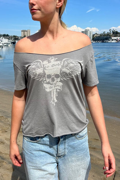 Bonnie Skull with Wings Top