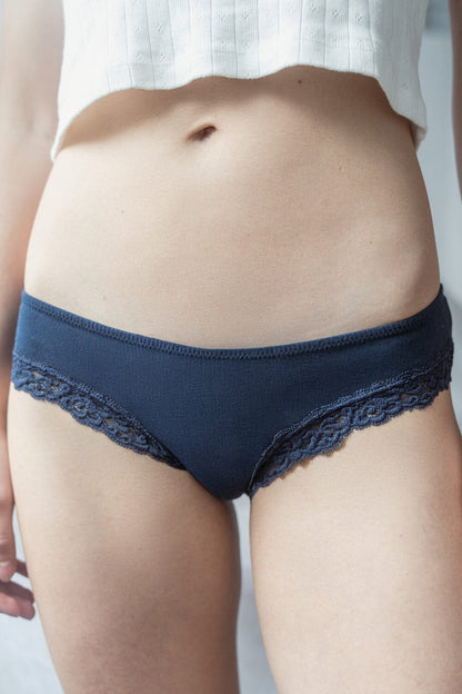 Navy Blue Lace Underwear
