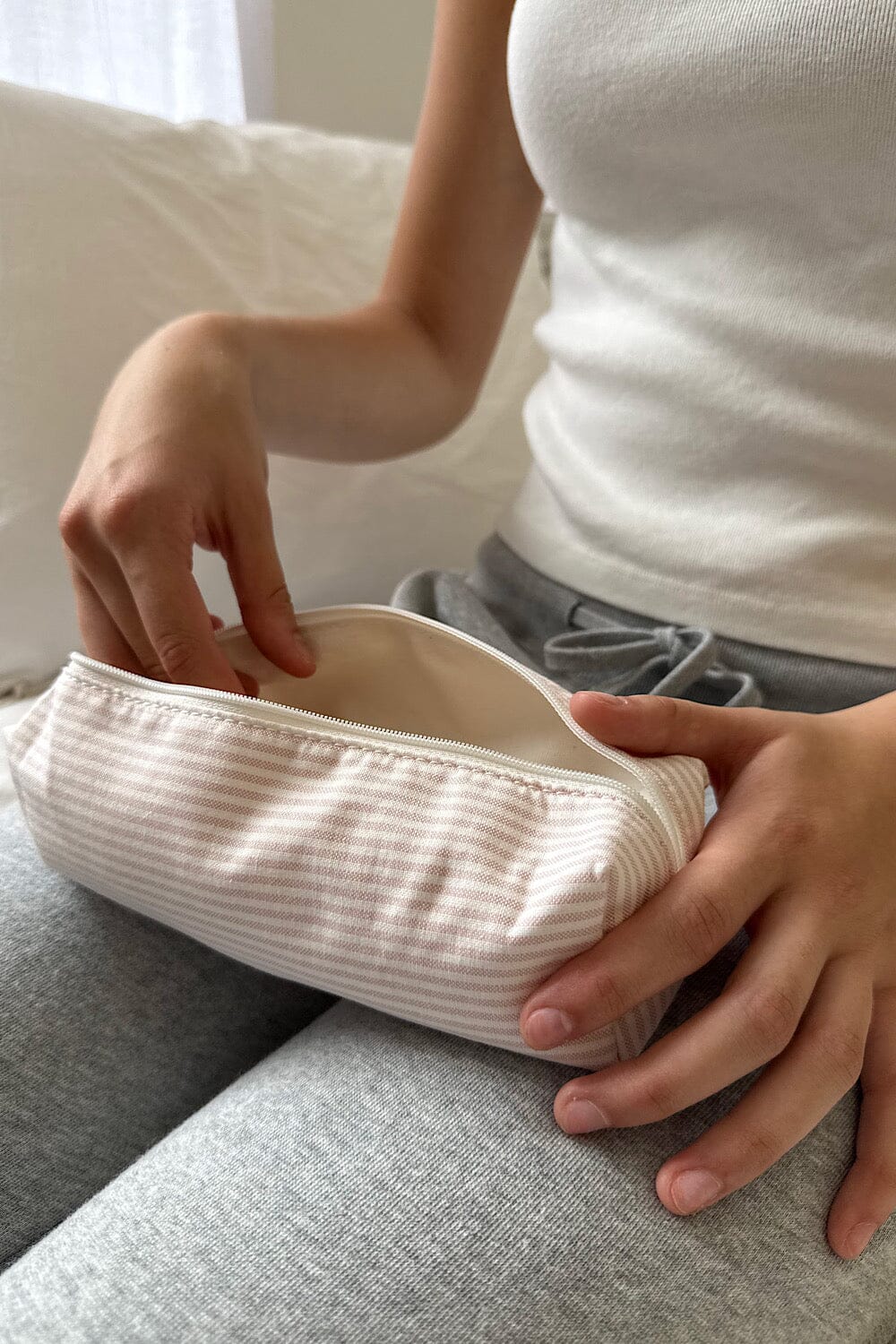 Stripes Makeup Bag