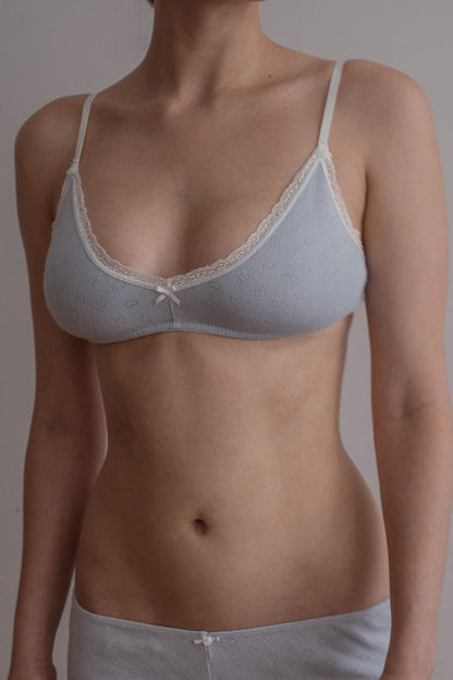 Lace Heart Eyelet Bra