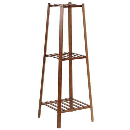 Wooden Flower Stand Plant Frame Balcony Multi-Tier Potted Shelving